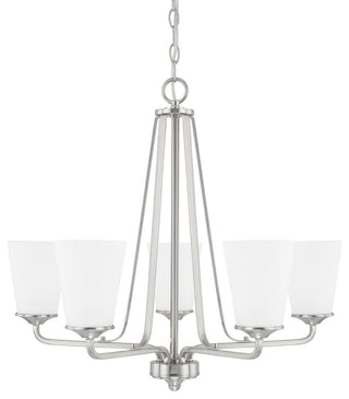 Capital Lighting 414151-331 Braylon 5 Light 26"W Chandelier - Brushed Nickel
