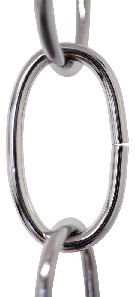RCH Hardware Steel Standard Link Chandelier Chain, 65 Reel, Polished Chrome, U38