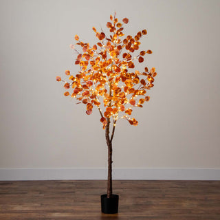 Lifestyle image in a real room showing the full tree in context.