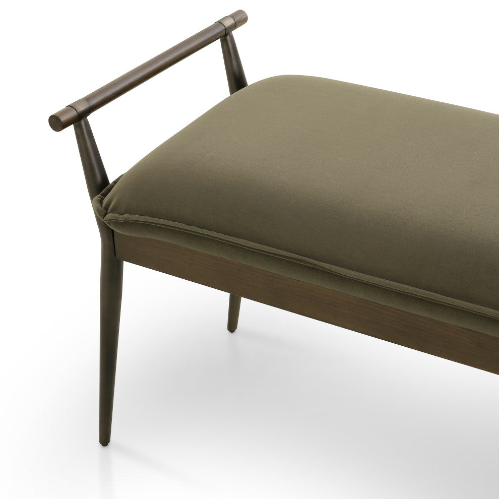 Charlotte Bench-Modern Velvet Loden