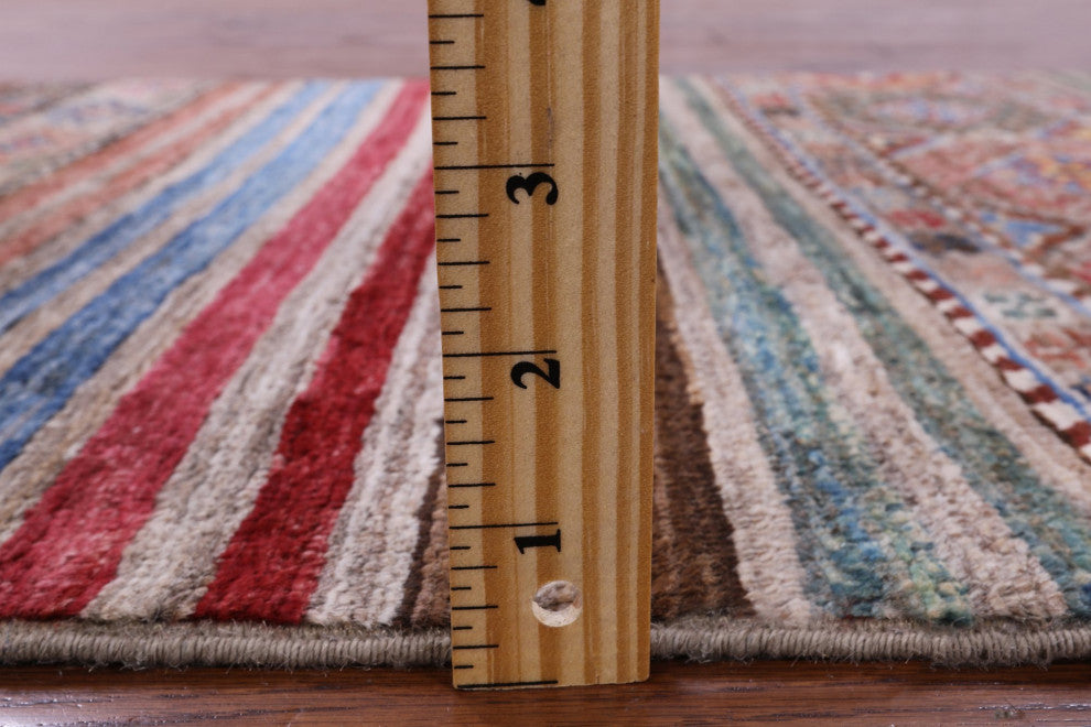 2' 1" X 6' 0" Runner Hand-Knotted Khorjin Super Kazak Rug Q10067