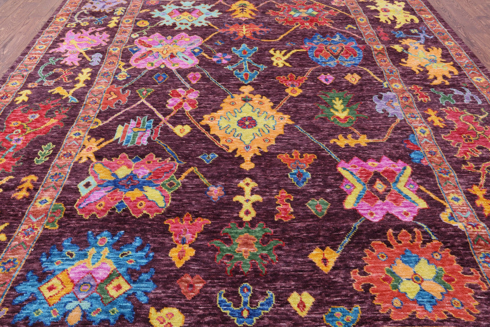 9' 8" X 13' 7" Turkish Oushak Handmade Wool Rug - Q13537