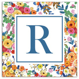 Wildflower Monogram - R 12x12 Canvas Wall Art
