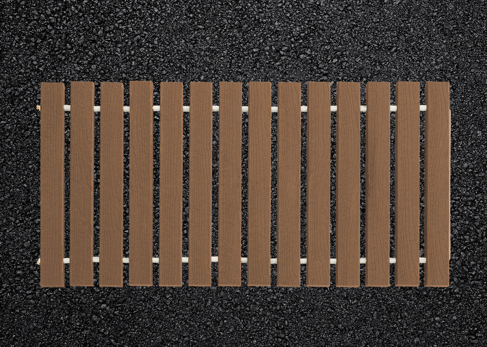 Roll-Up Boardwalk Composite Deck Board, Weathered Wood, 4'x7'