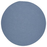 Solid Wool Rug, Blue Bonnet, 8' Round