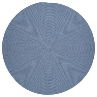 Solid Wool Rug, Blue Bonnet, 8' Round
