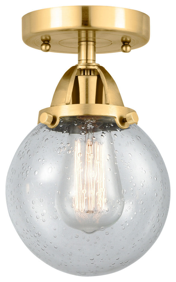 Beacon Semi-Flush Mount, Satin Gold, Seedy, Seedy