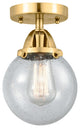 Beacon Semi-Flush Mount, Satin Gold, Seedy, Seedy