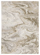 Noble Marbled Abstract Ivory/ Tan Indoor Area Rug, Ivory, 6'7"x9'6"