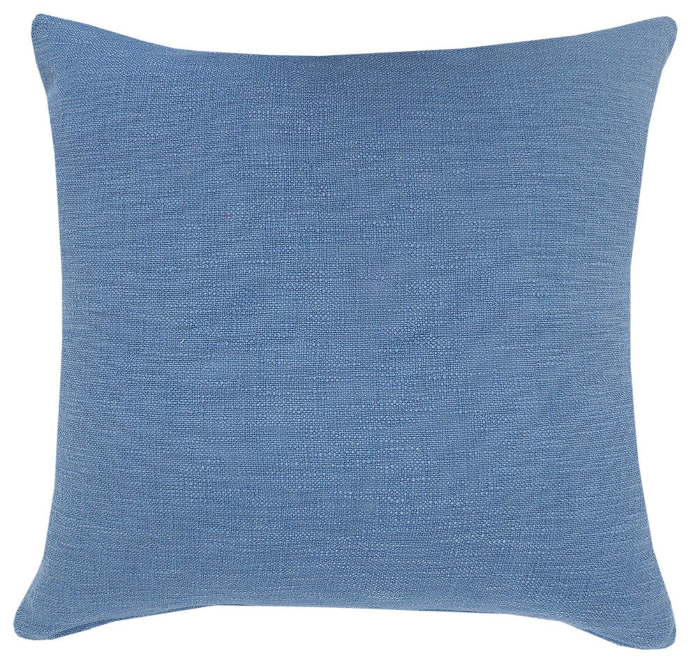 Boho Diamond Tufted Cotton Throw Pillow, Cobalt Blue, 18" X 18"