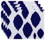 Abstract Decorative Placement, Dazzling Blue, Set of 4