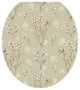 Delicate Flowers Toilet Tattoos Seat Cover, Vinyl Lid Decal, Bathroom Decor, Round