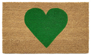 Calloway Mills Green Heart Doormat, 24" X 36"