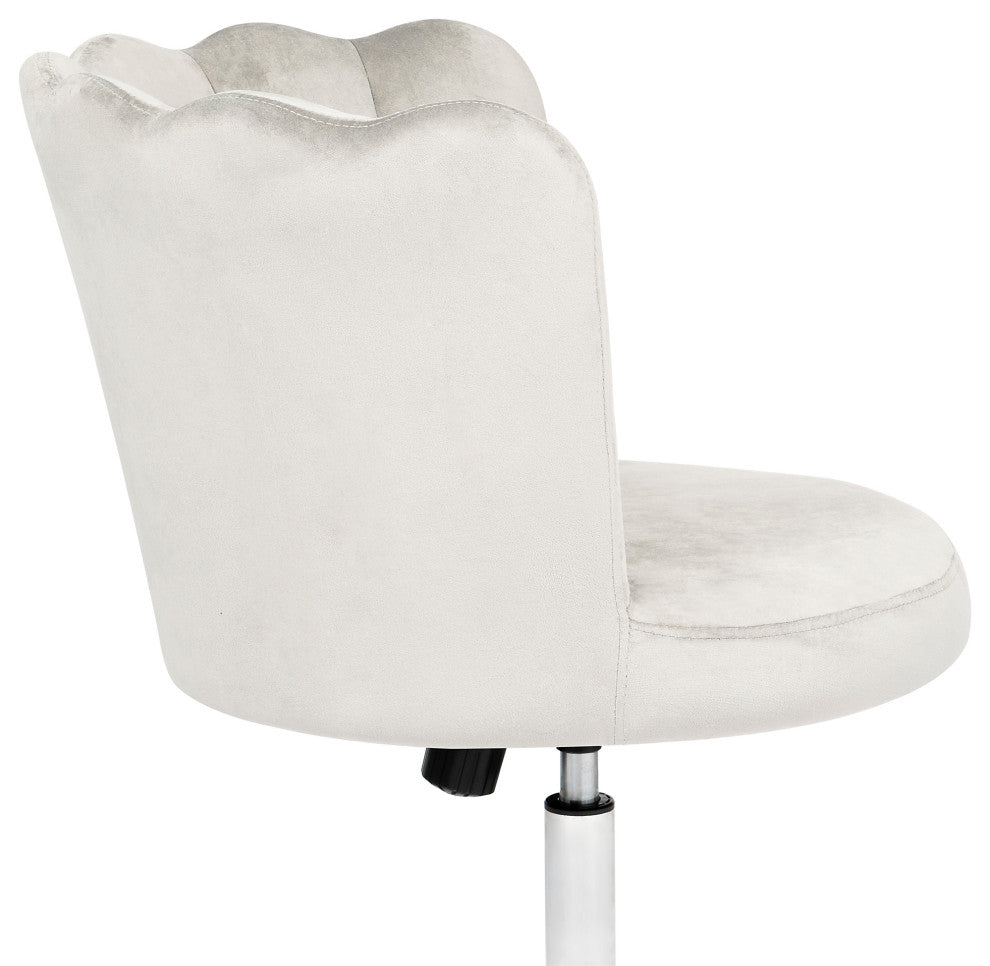 Alana Vanity Chair With 360 Degrees Swivel, Cool Gray