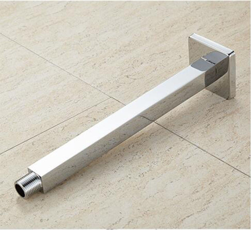 Vanity Art Brass Square Shower Arm, Chrome, 8"