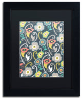 Elizabeth Caldwell 'Suzani Garden' Art, Black Frame, Black Mat, 11x14