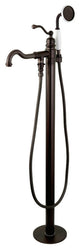 Kingston Brass Freestanding Tub Faucet With Hand Shower, Oil Rubbed Bronze
