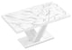 Chariton Extendable Dining Table, White Marble/White