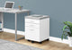 Filing Cabinet - 3 Drawer / White / Cement-Look On Castor