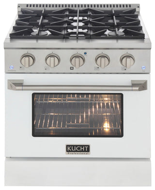 KUCHT Pro-Style 30" 4.2 cu. ft. Range, White, Natural Gas