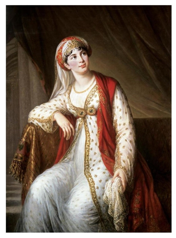 "Portrait of The Opera Singer Grassini" Paper Art, 24"x32"