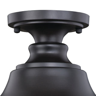 Delano 11" Outdoor Flush Mount Ceiling Light Oil Burnished Bronze/Light Gold