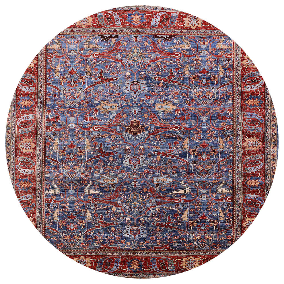 Ahgly Company Indoor Round Mid-Century Modern Area Rugs, 5' Round