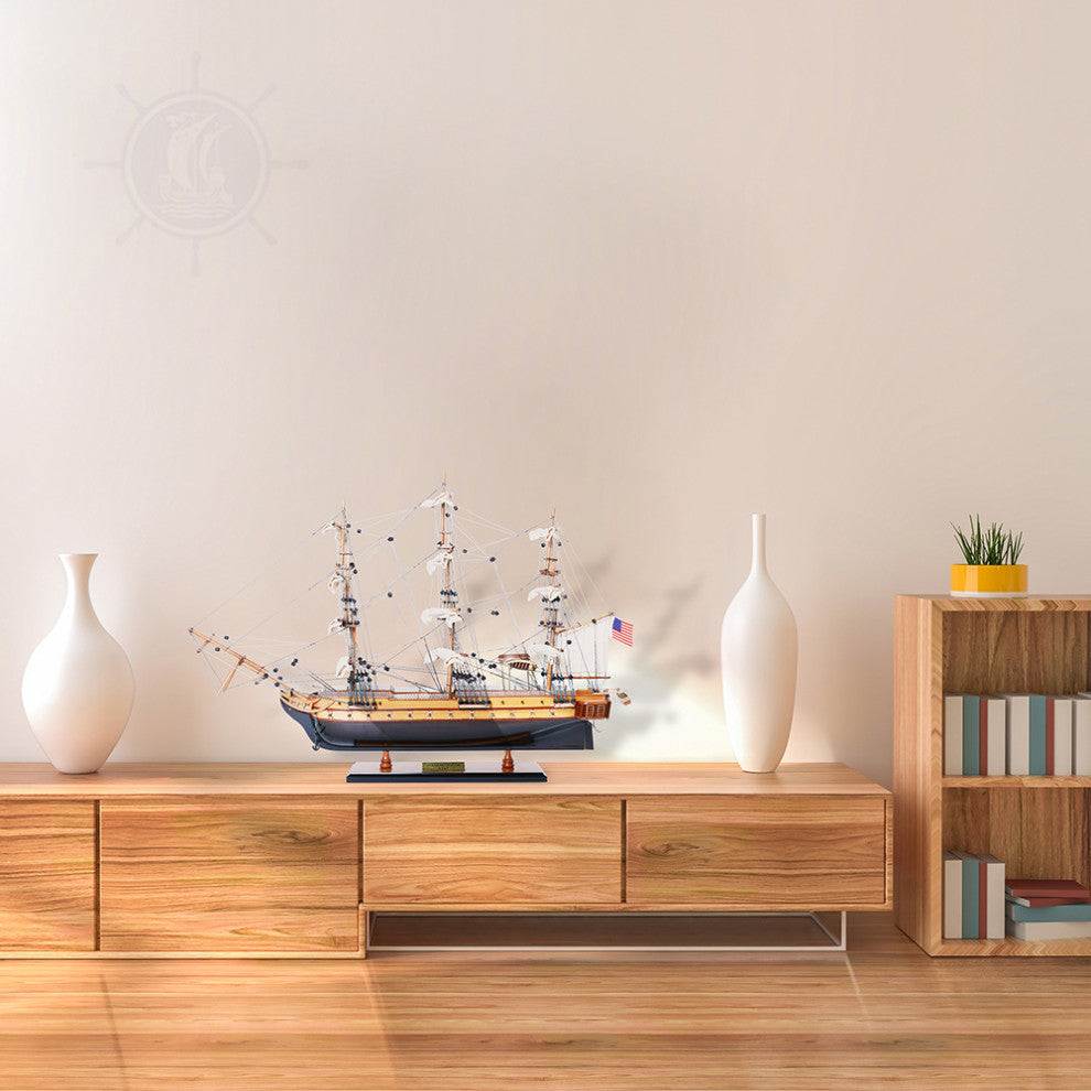 Uss Contitution Small Museum-quality Fully Assembled Wooden Model Ship