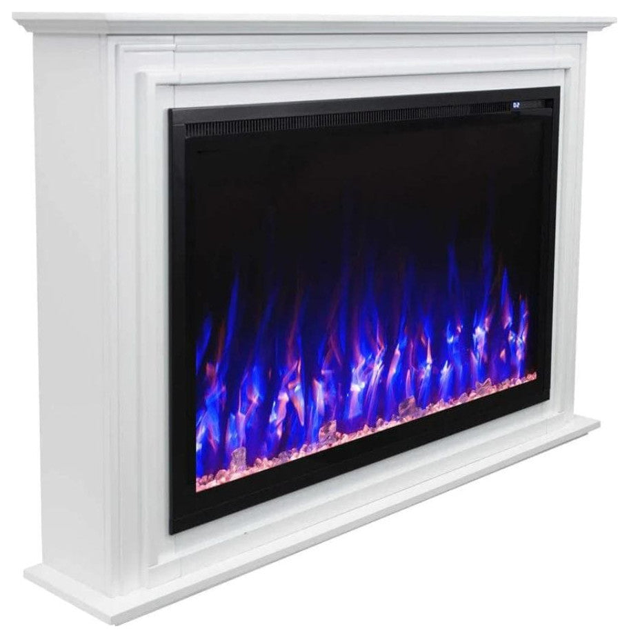 Touchstone Forte Elite 40" Electric Fireplace With White Mantel