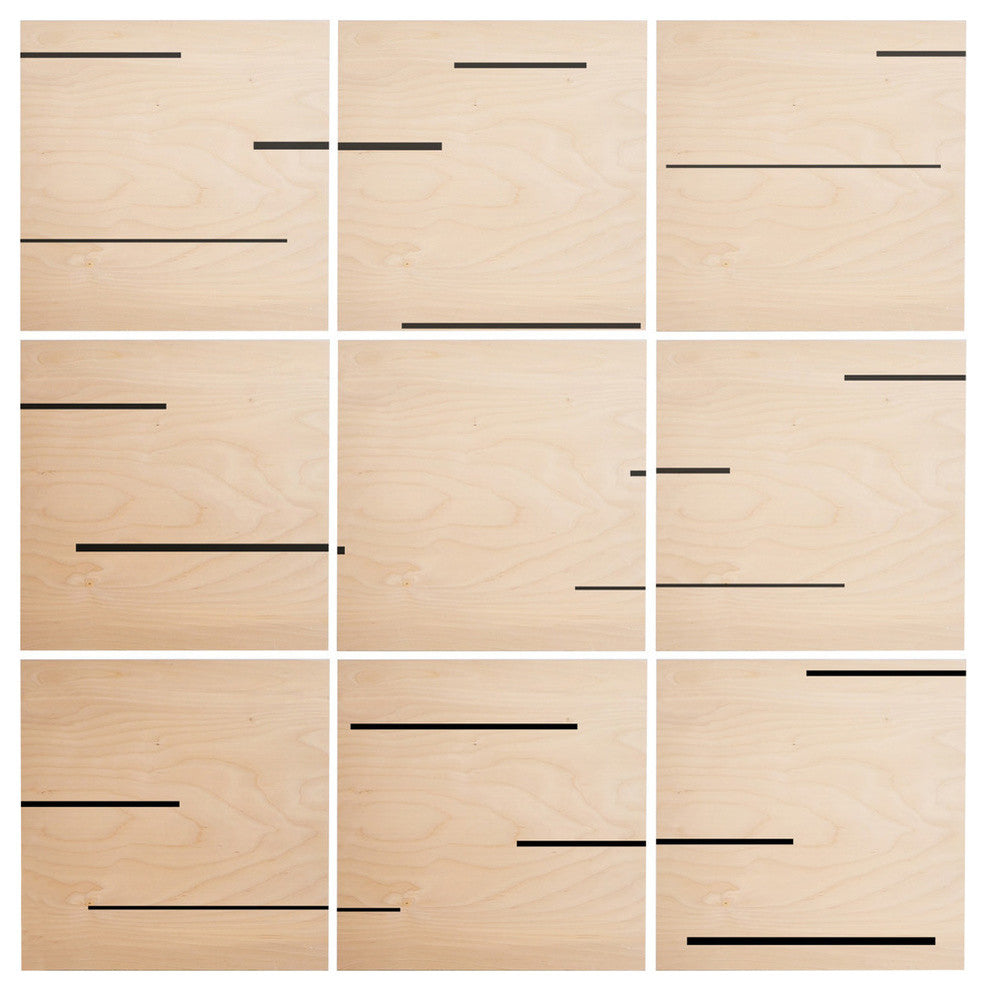 Deny Designs Kelly Haines Modern Lines Wood Wall Mural, 3'x3'