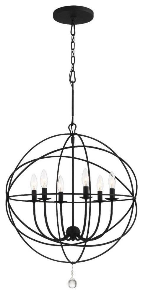 Solaris 6-Light Chandelier, Black