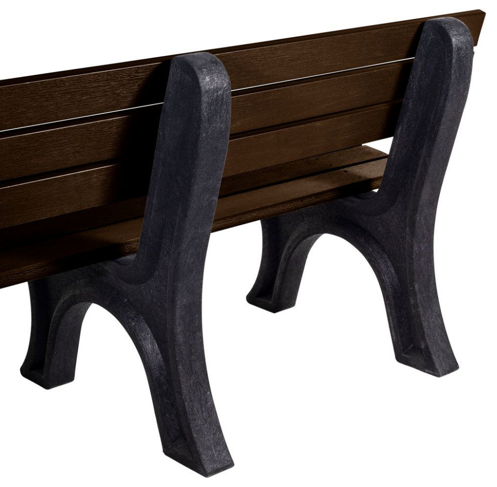 Aurora Traditional 6' Park Bench, Weathered Acorn