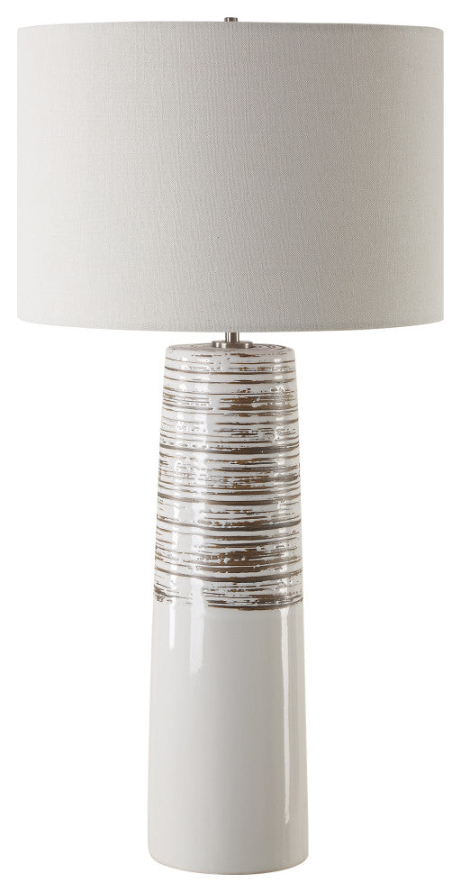 Uttermost Haven White Glaze Table Lamp