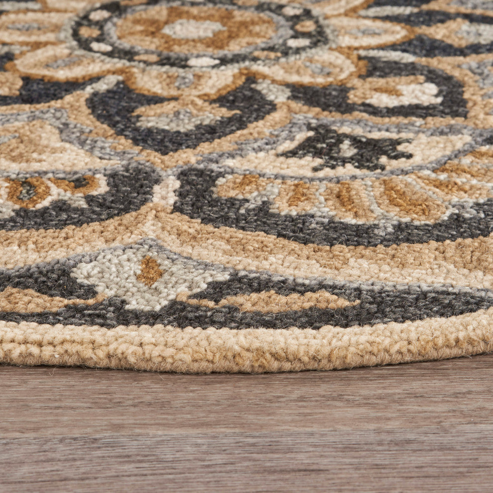 Floret Forever Mandala Area Rug, 6' Round