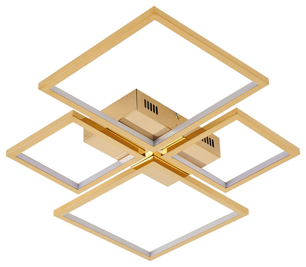 Bethel International TR39GD 16-Light LED Flush Mount, Gold