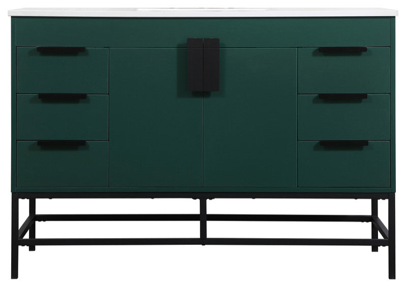 Home Living 22" Modern Green-Light Bathroom Vanity