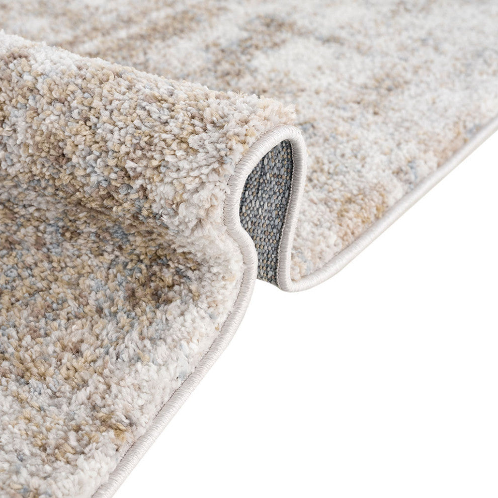 Gewnee Haley Cozy Shag Abstract Area Rug, 6.5'x9'