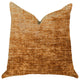 Aureila Brown Bronze Luxury Throw Pillow, 20"x30" Queen