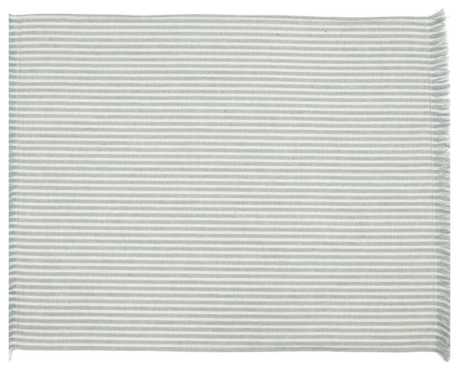 Set of Eight Periwinkle Striped Placemats