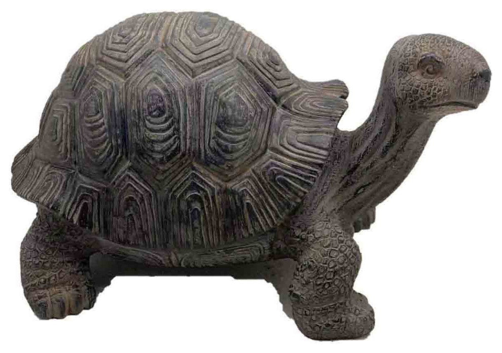 11" Dark Brown Tortoise Indoor Outdoor Statue