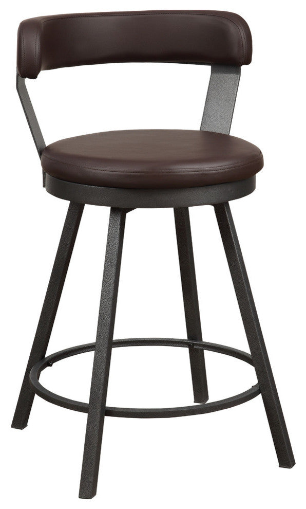 Sonya Counter Height Swivel Stools, Set of 2, Brown