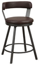 Sonya Counter Height Swivel Stools, Set of 2, Brown