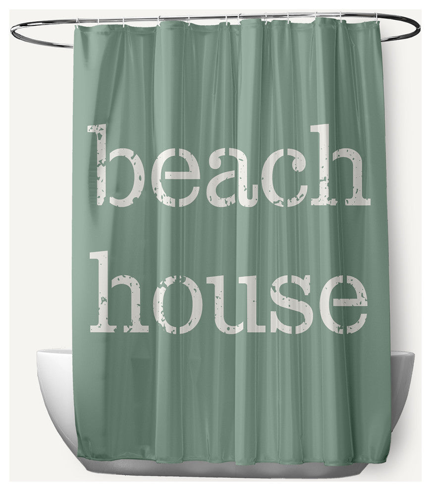 Beach House  Sage 70" w x 73" h Shower Curtain