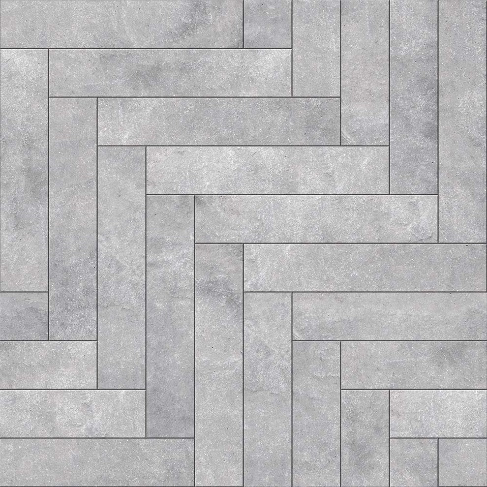 20"x20" Chevron Graystone Luxury Vinyl Tile, Set of 6