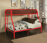 Tritan Bunk Bed, Twin Over Full, Red