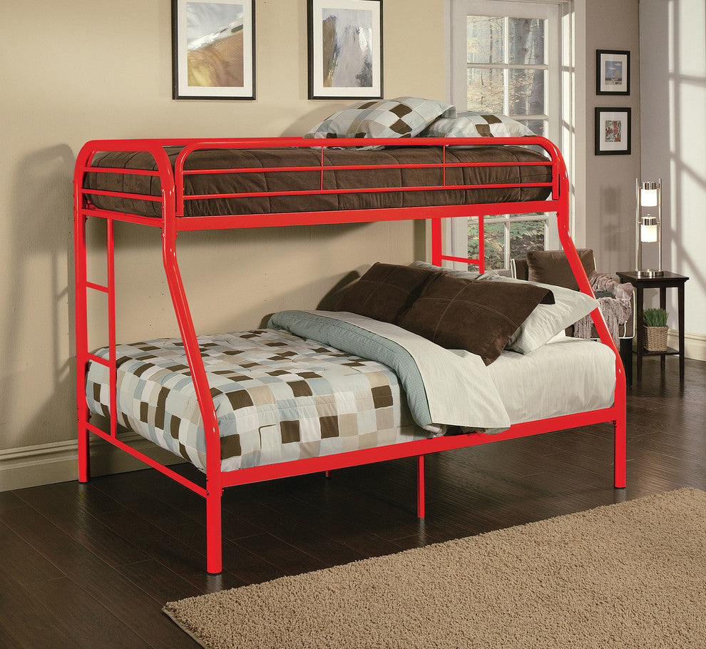 Tritan Bunk Bed, Twin Over Full, Red