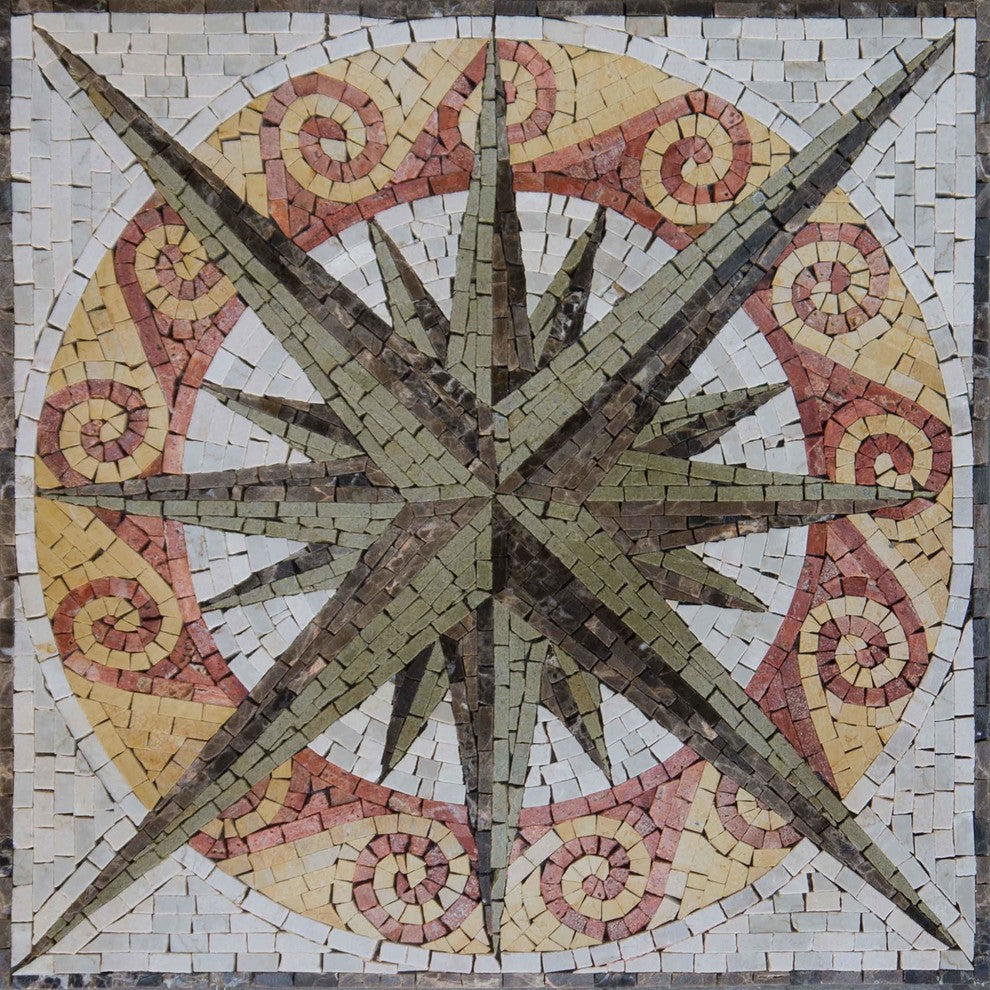 Nautical Mosaic Accent, Dores, 36"x36"