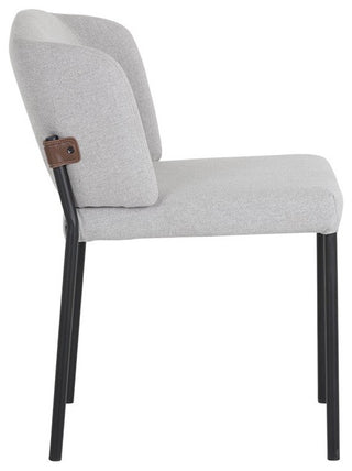 Pearce Dining Chair, Light Gray / Bravo Cognac, Set of 2