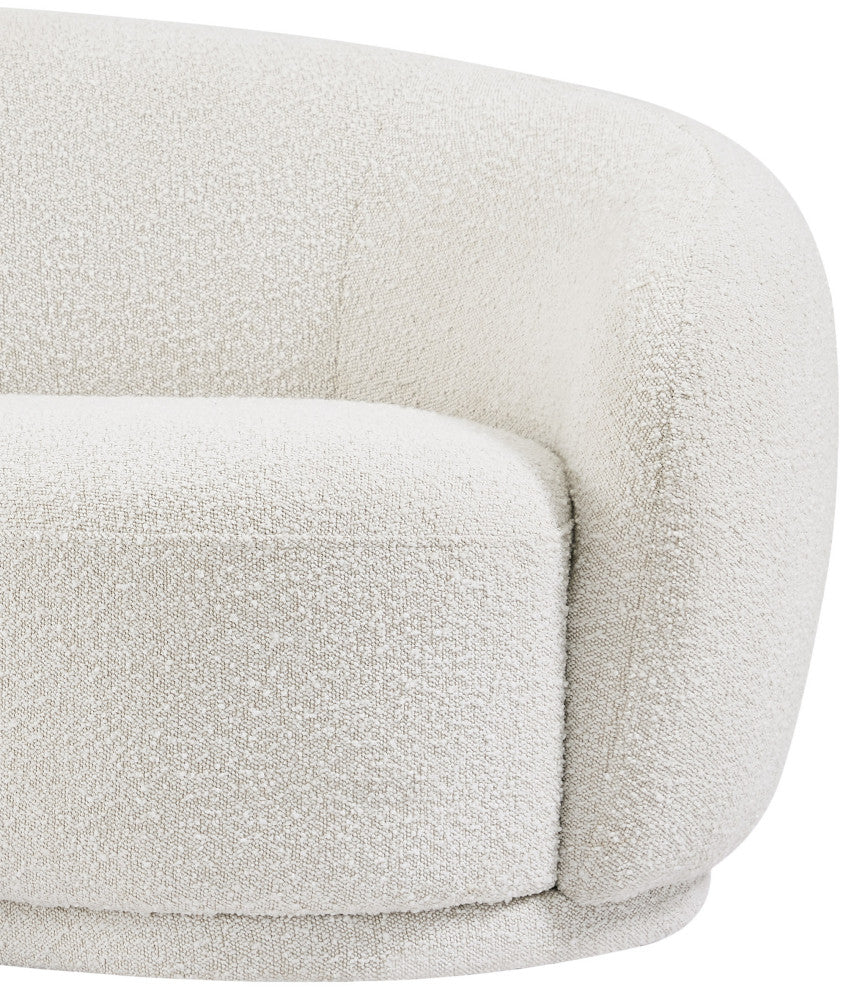 Hyde Boucle Fabric Upholstered, Cream, Chair