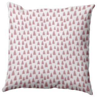 Christmas Trees Pattern Indoor/Outdoor Throw Pillow, Pink Icing, 20"x20"